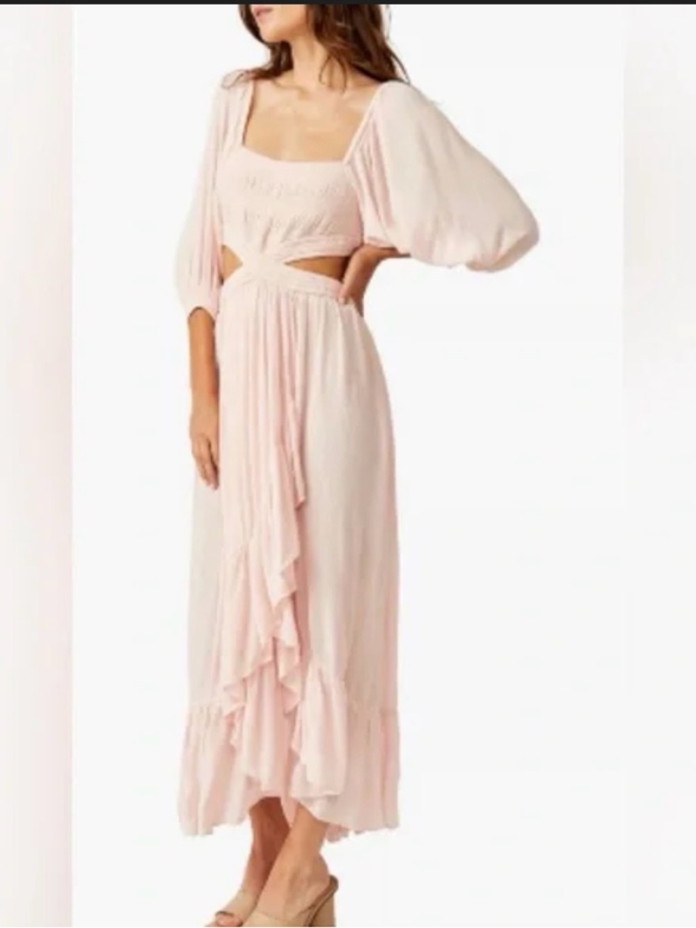 Free People Cross My Heart Cut Out Dress